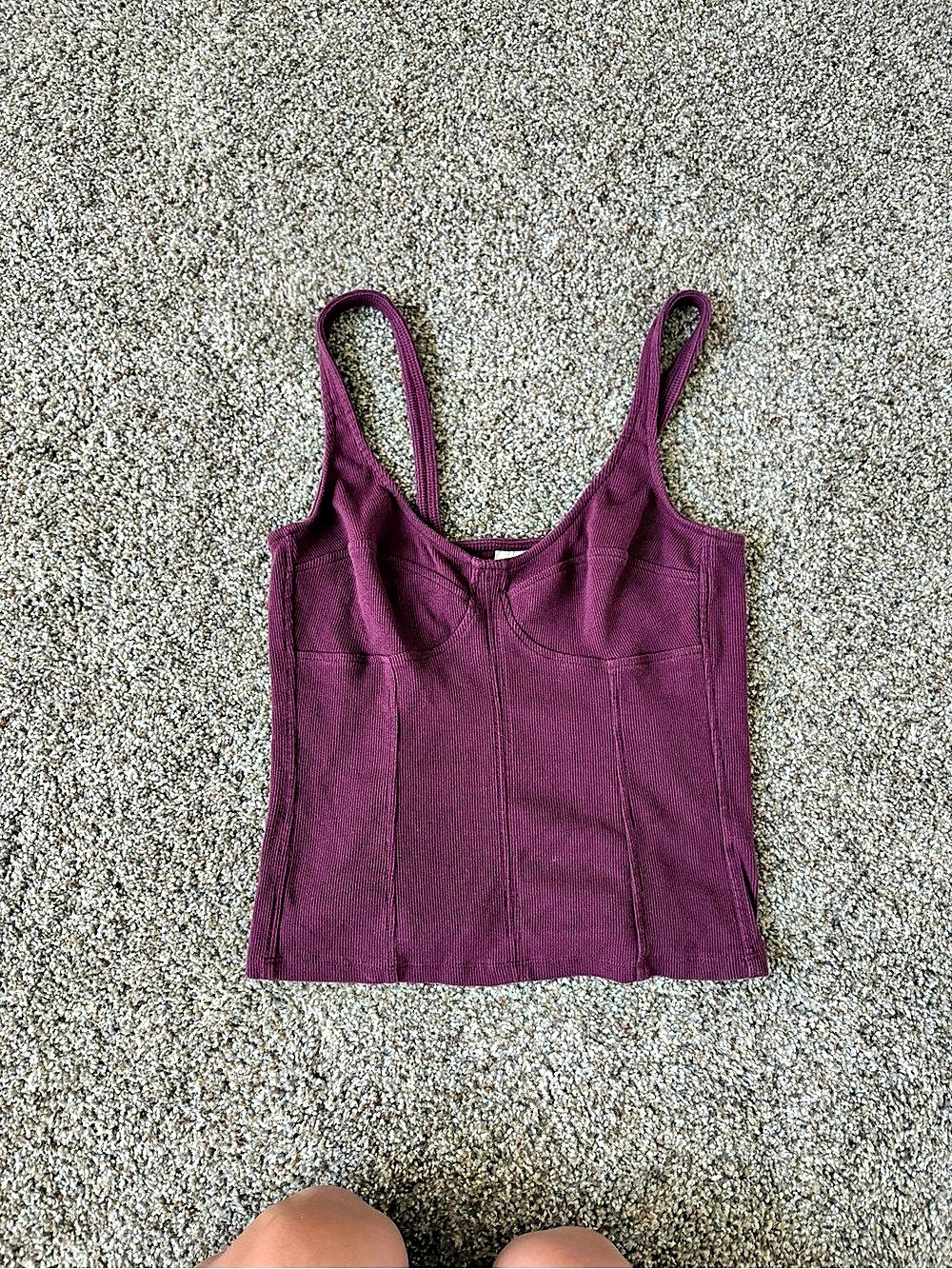Universal Thread Ribbed Cami Top in Purple Medium Like New